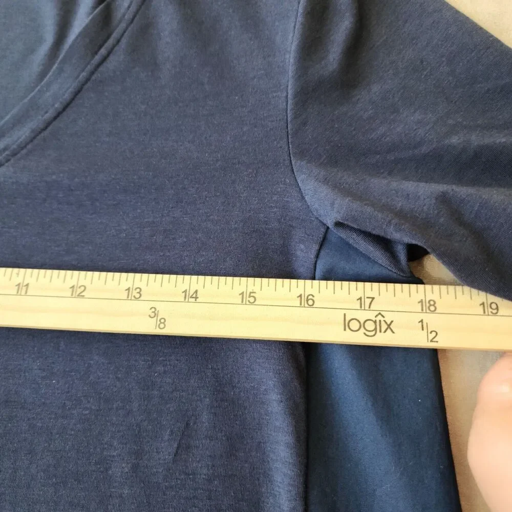 Hinson Wu Christy Dress Knit Jersey A-line Navy Dress pockets SMALL MSRP: $200 - Picture 10 of 11